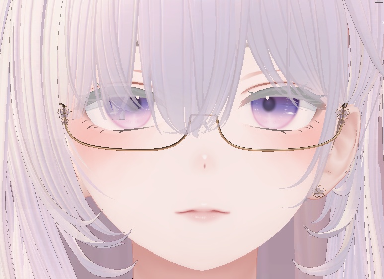 桜のピアスと眼鏡