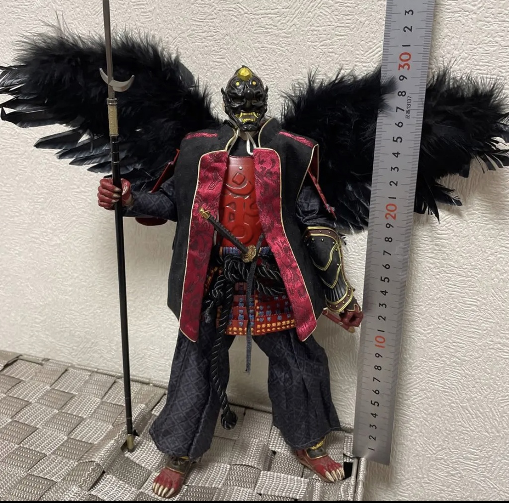 1/6 DIY 天狗フィギュア/人形　金属武器/鎧　羽　日本妖怪