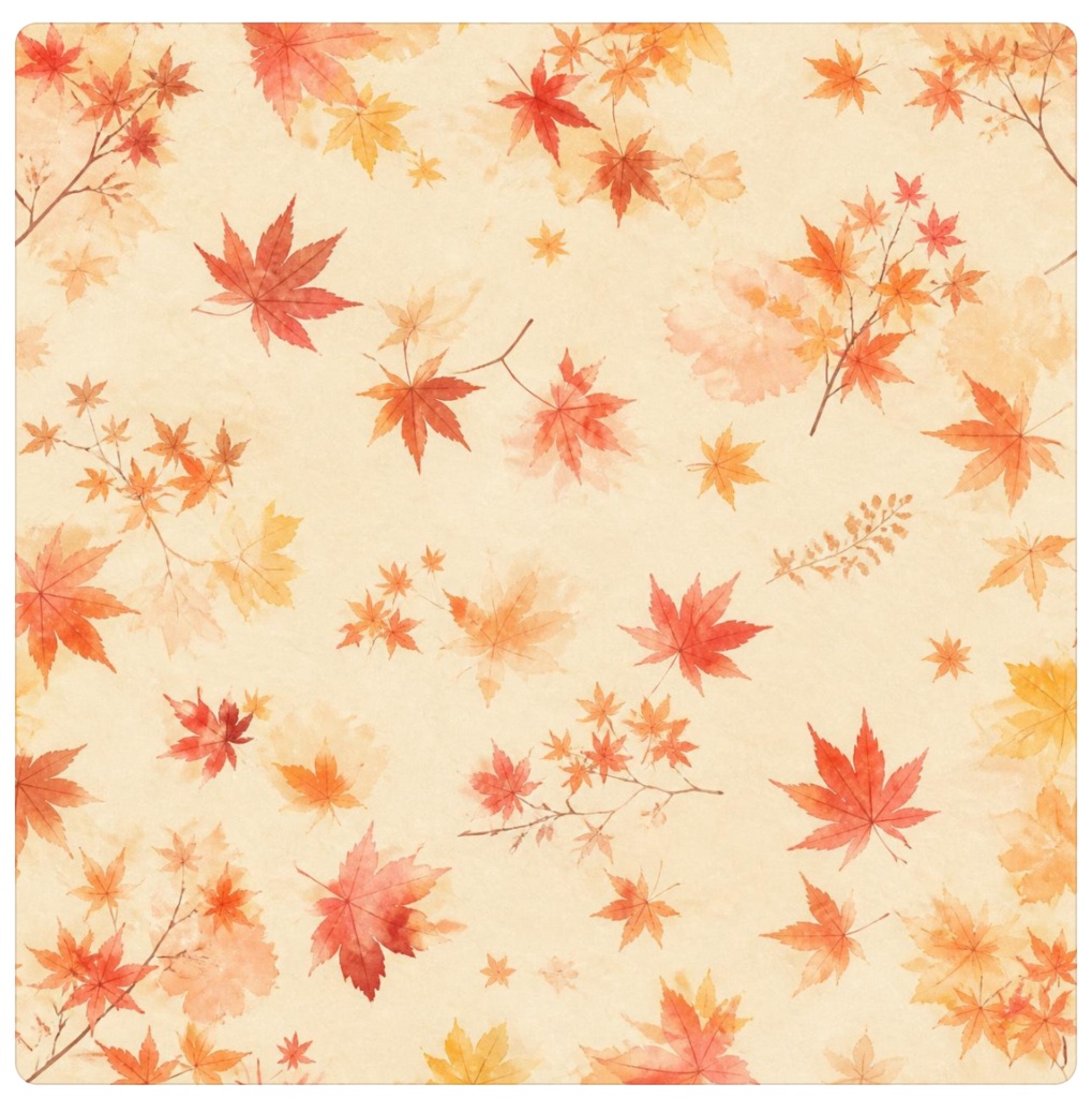 日本の秋 Vol.1|水彩デジタルペーパー 5枚セット|Japanese Autumn Watercolor Digital Paper