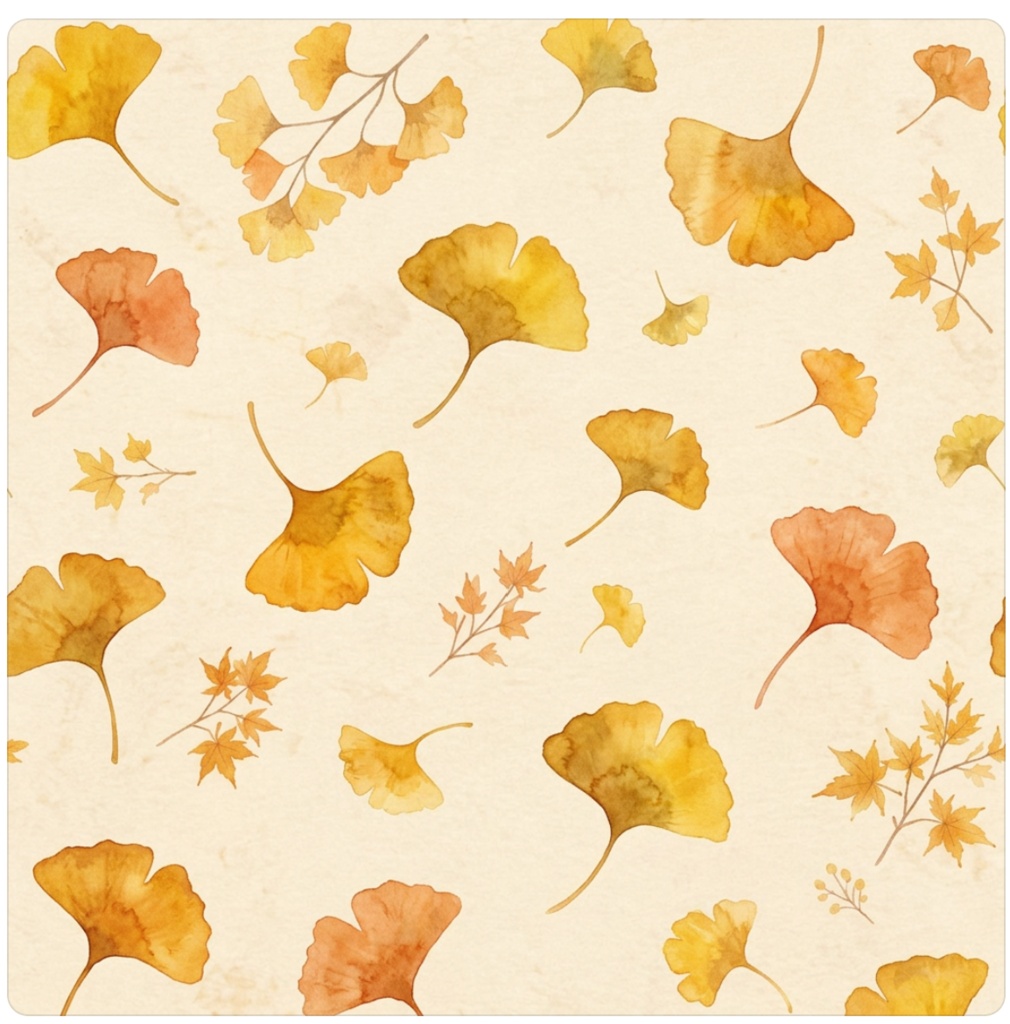 日本の秋 Vol.1|水彩デジタルペーパー 5枚セット|Japanese Autumn Watercolor Digital Paper