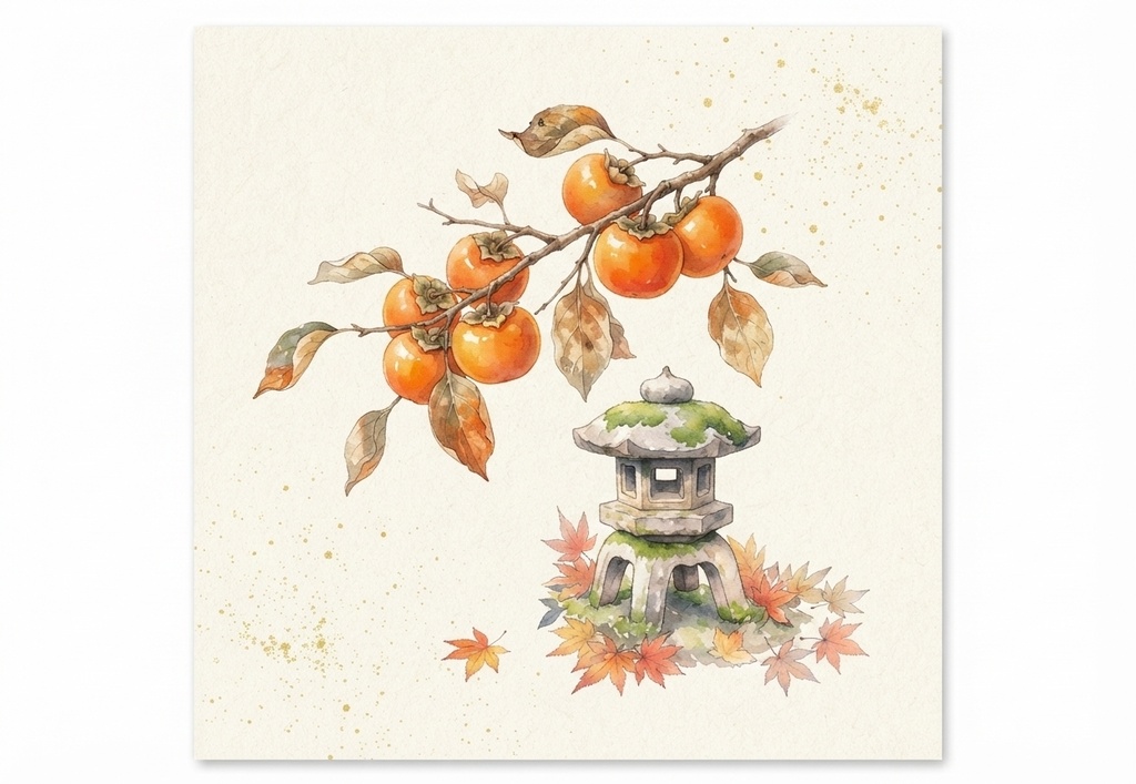 日本の秋 Vol.3|水彩デジタルペーパー 5枚セット|Japanese Autumn Watercolor Digital Paper