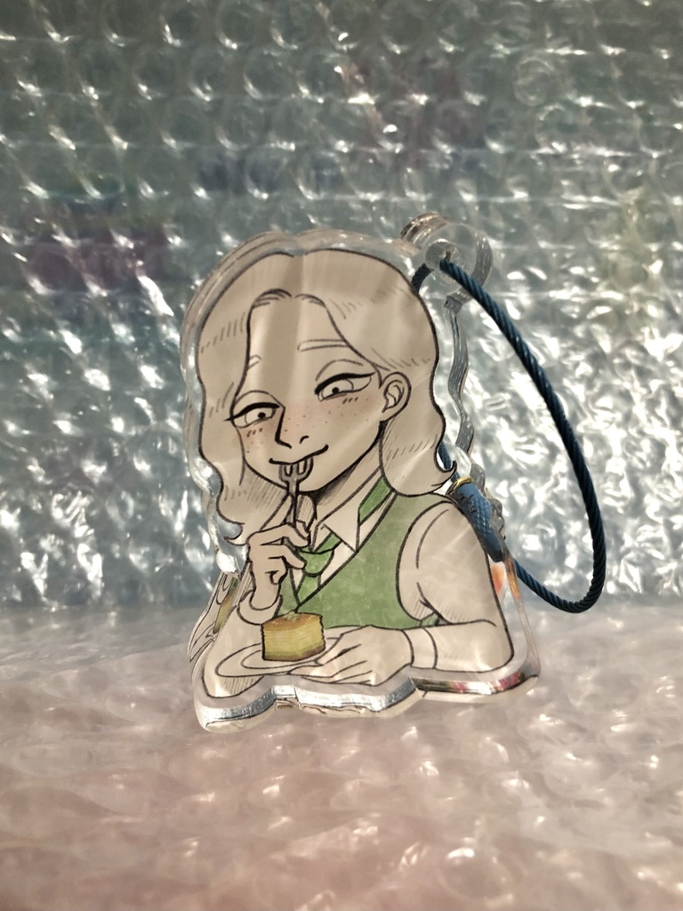 転入生アクリルブロックキーホルダー