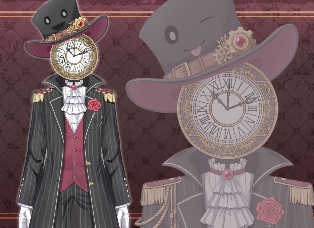 【汎用モデル】異形頭Vtuber🕑️【表情差分付き】