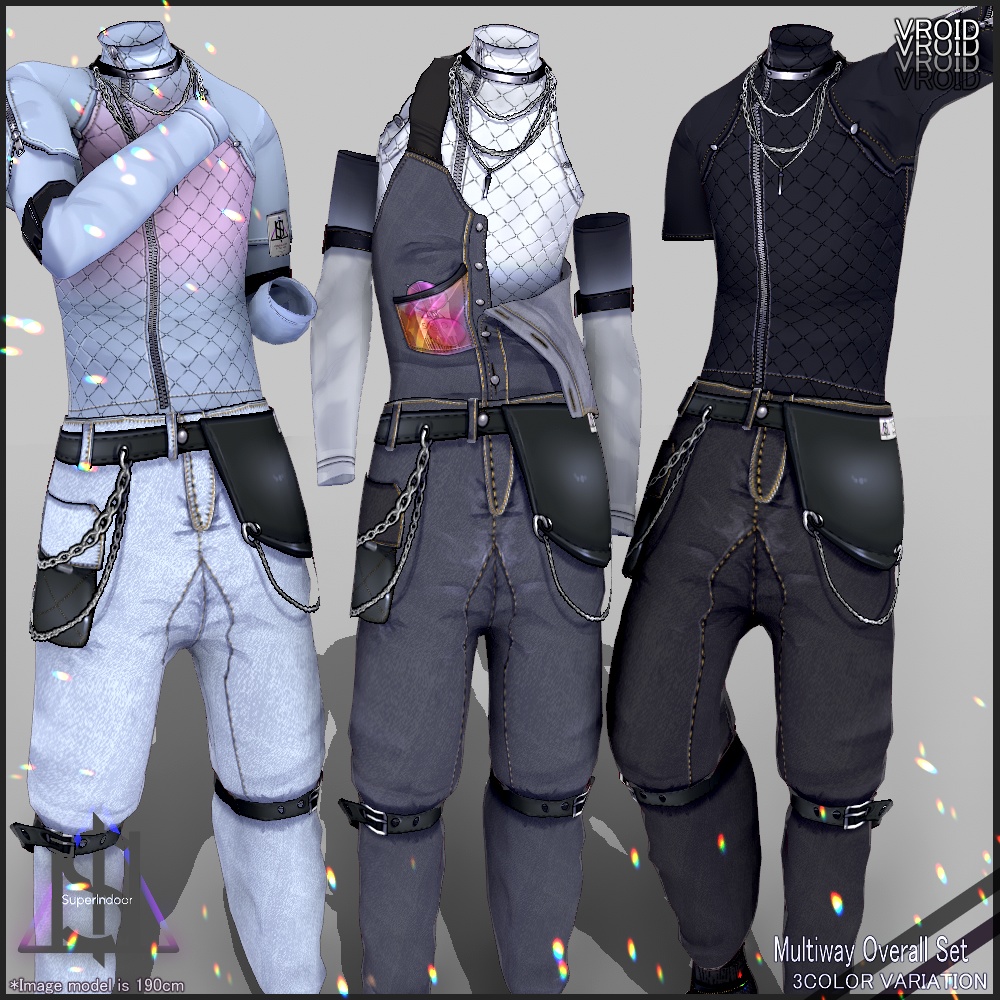 Multiway Overall set【VRoid】Male