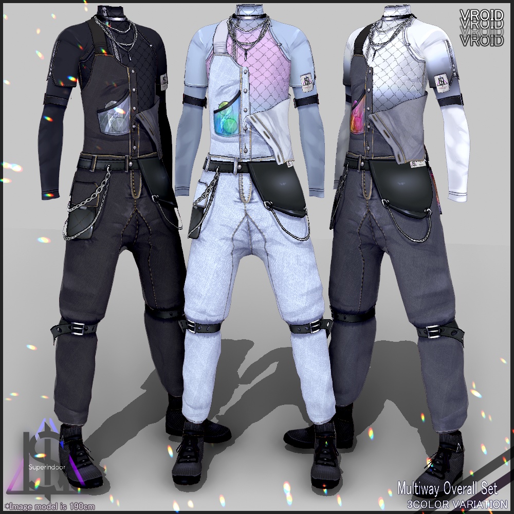 Multiway Overall set【VRoid】Male