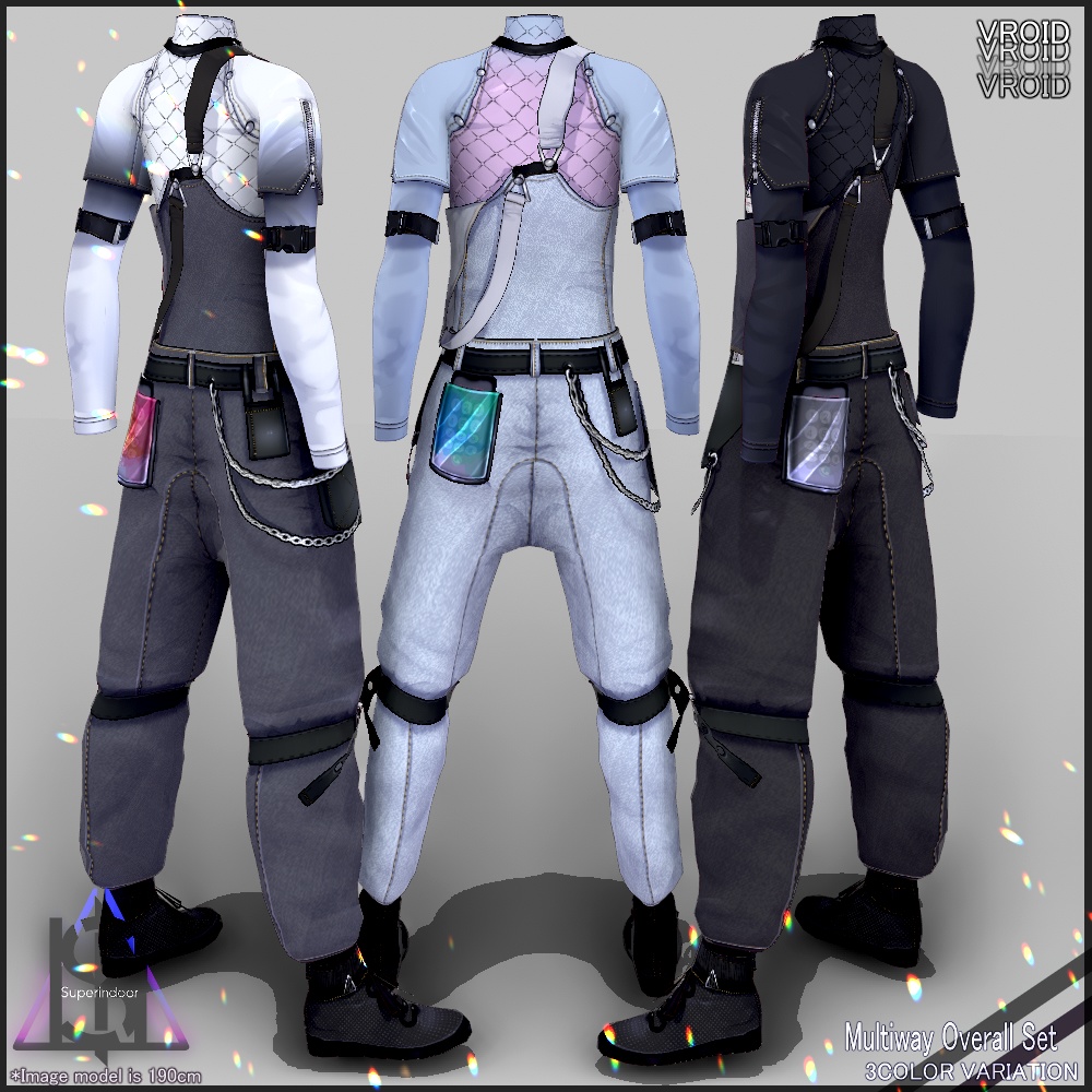 Multiway Overall set【VRoid】Male