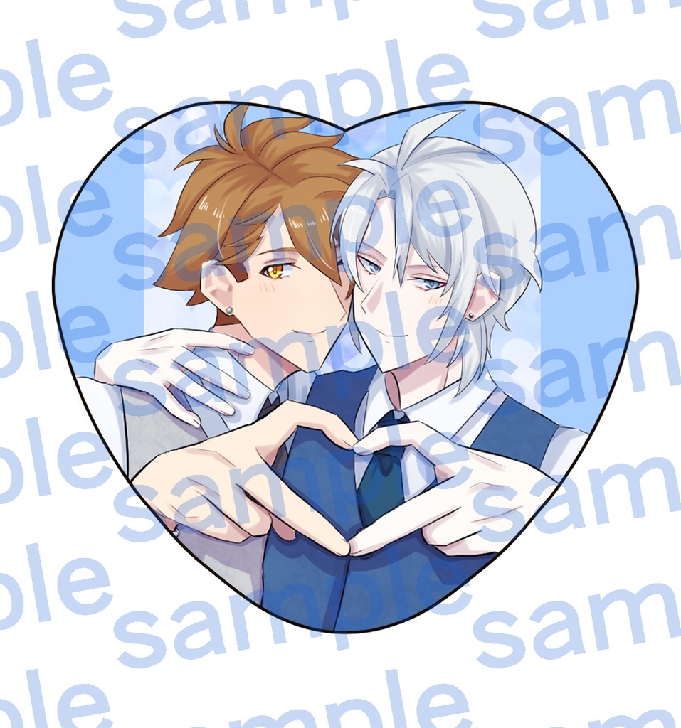 龍♡楽ハート缶バッジ