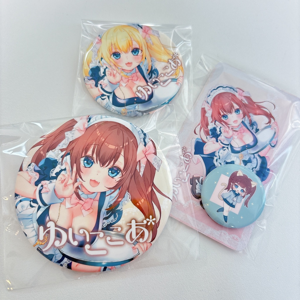 ゆいここあ*缶バッジ3種類セット