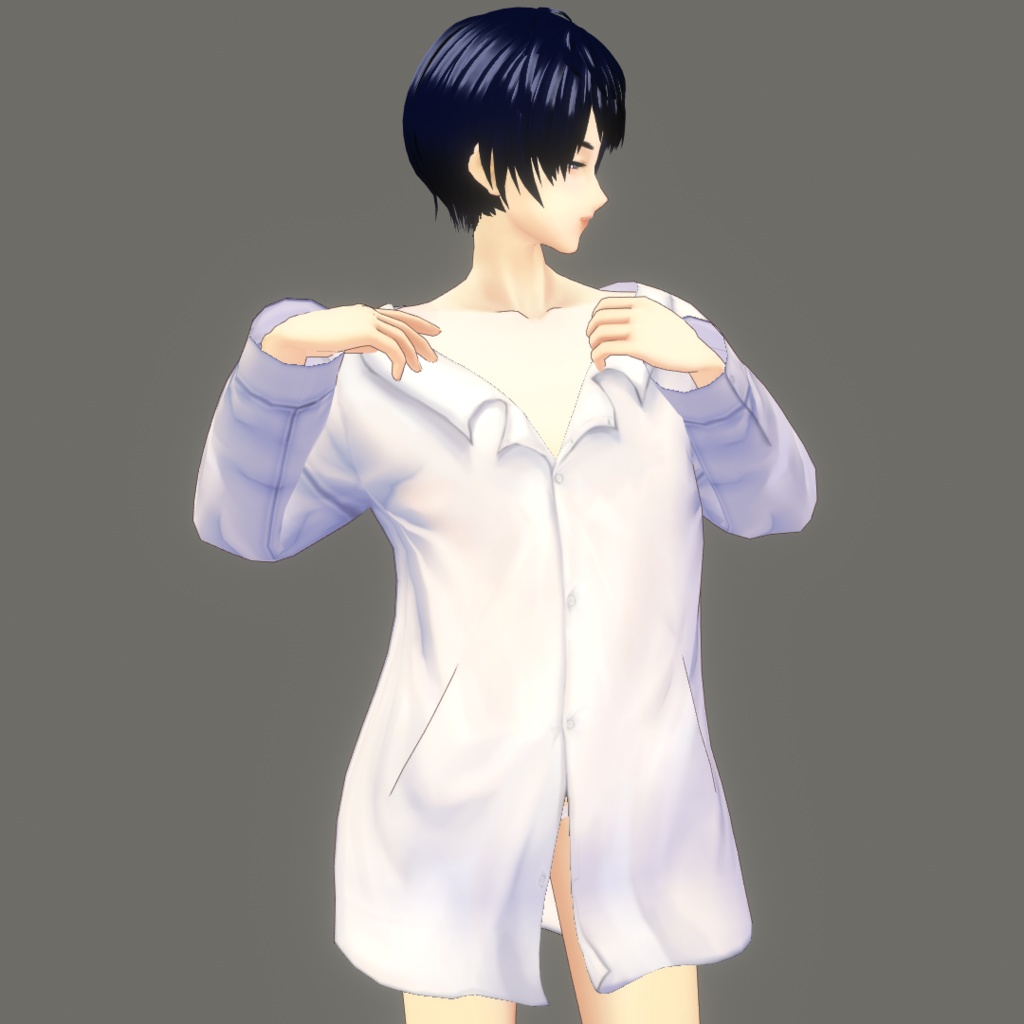 【VRoid用テクスチャ】彼シャツ【パーカー用】