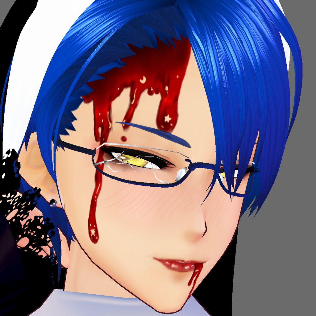 【VRoid用テクスチャ】こわくない血のり【ハロウィン】