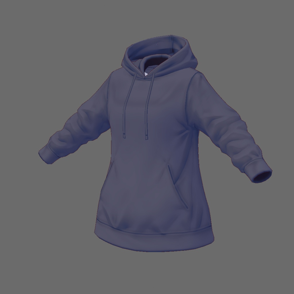 【VRoid用テクスチャ】おおかみっぽいパーカー【パーカー用】