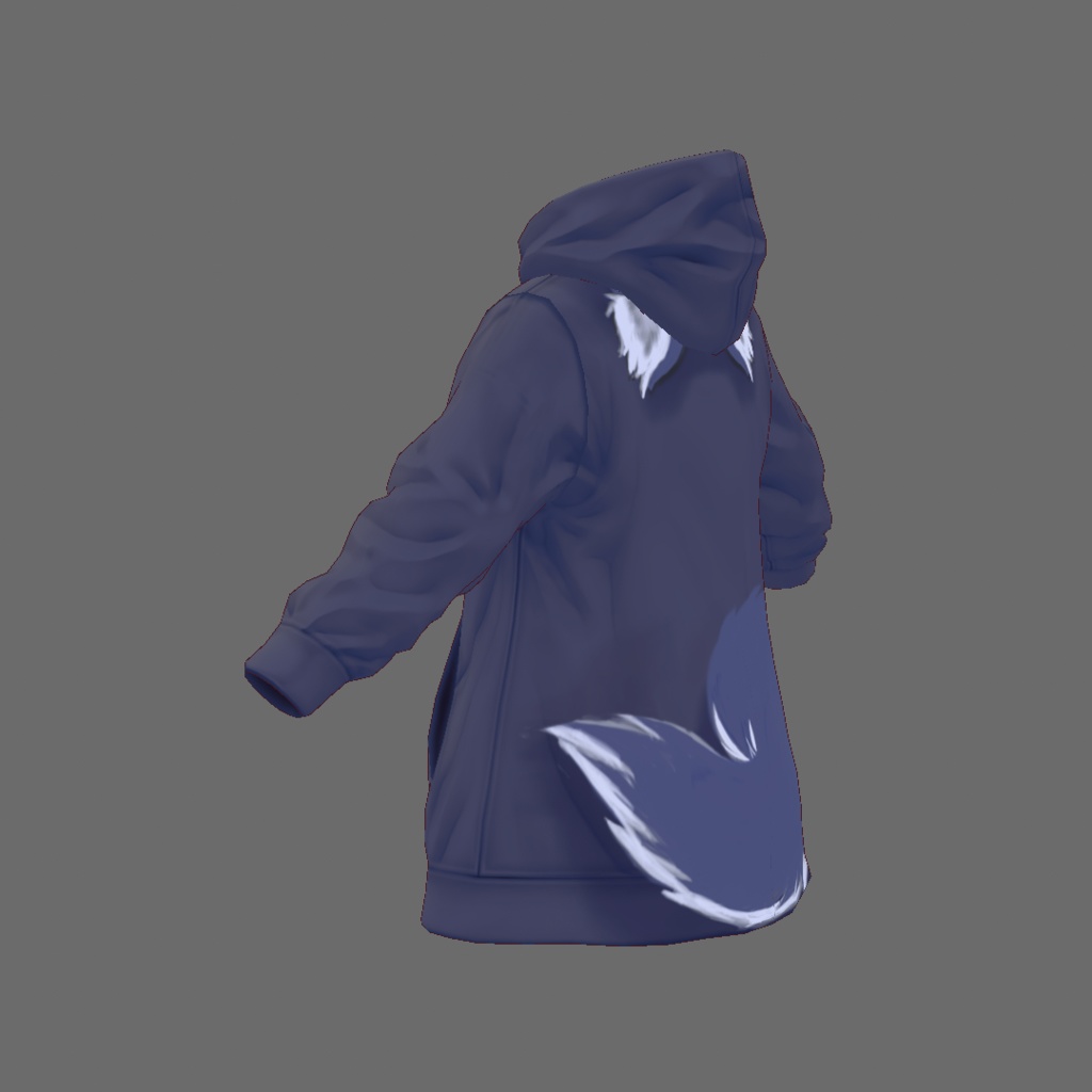 【VRoid用テクスチャ】おおかみっぽいパーカー【パーカー用】