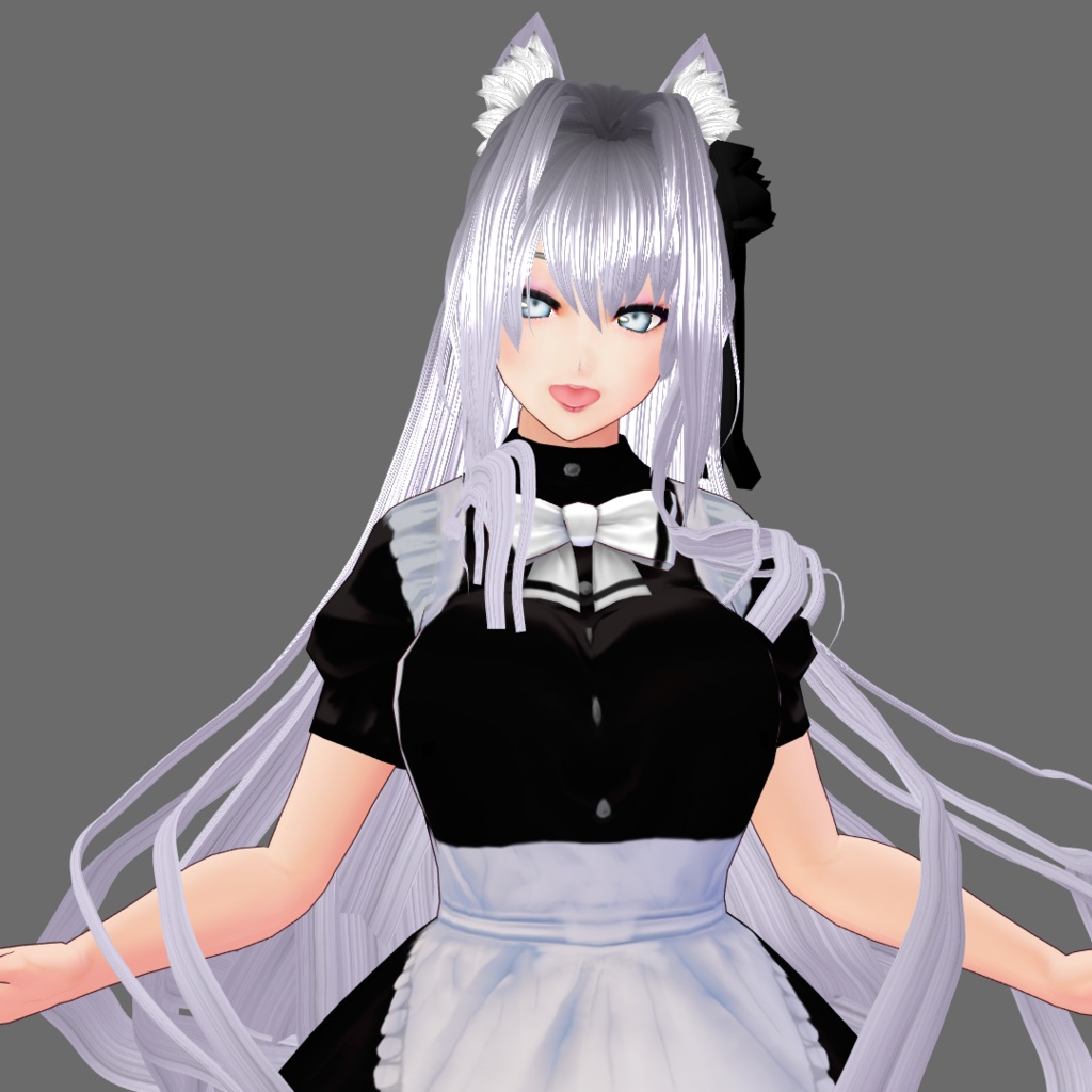 【VRoid用テクスチャ】男女共用メイド服