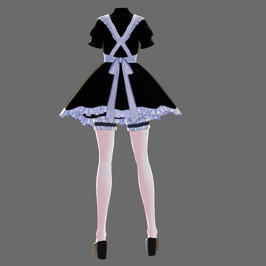 【VRoid用テクスチャ】男女共用メイド服