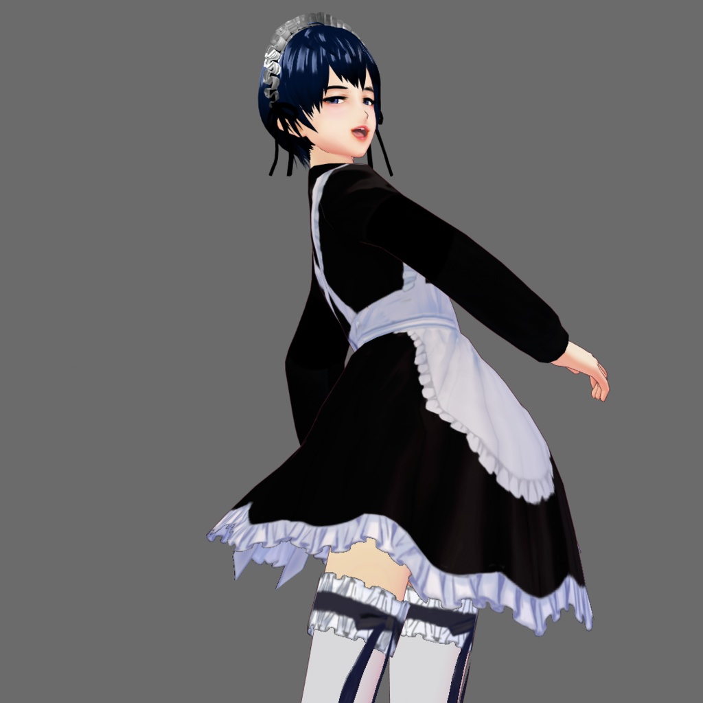 【VRoid用テクスチャ】男女共用メイド服