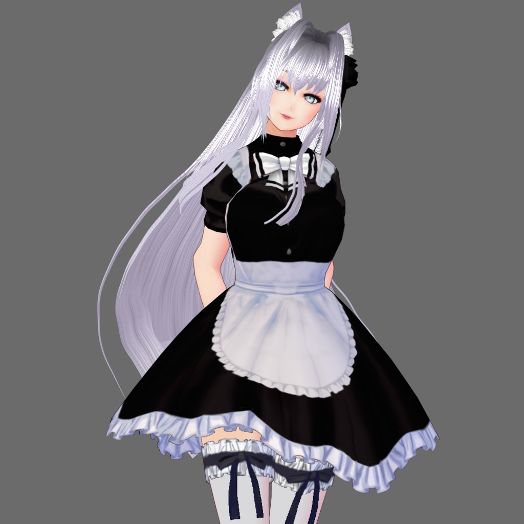 【VRoid用テクスチャ】男女共用メイド服