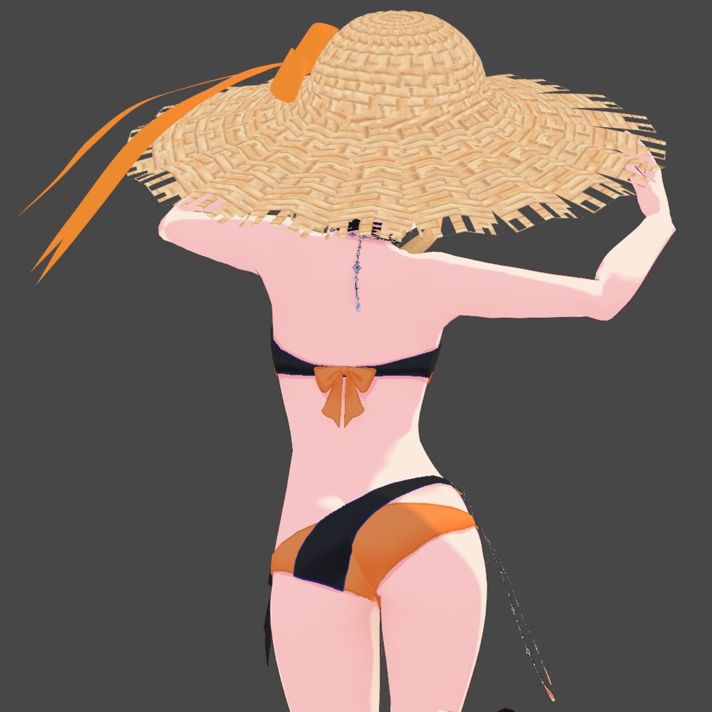 【改良版】【VRoid用衣装】水着2022 ブラック×自在カラーセット【Bell-One】