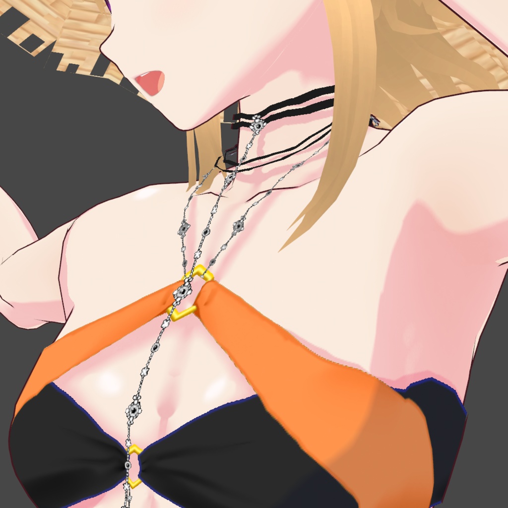 【改良版】【VRoid用衣装】水着2022 ブラック×自在カラーセット【Bell-One】