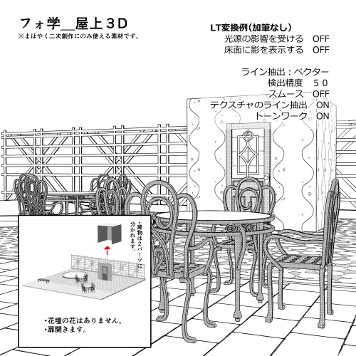 フォ学の屋上3D