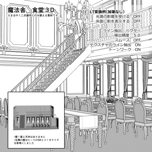 魔法舎の食堂3D