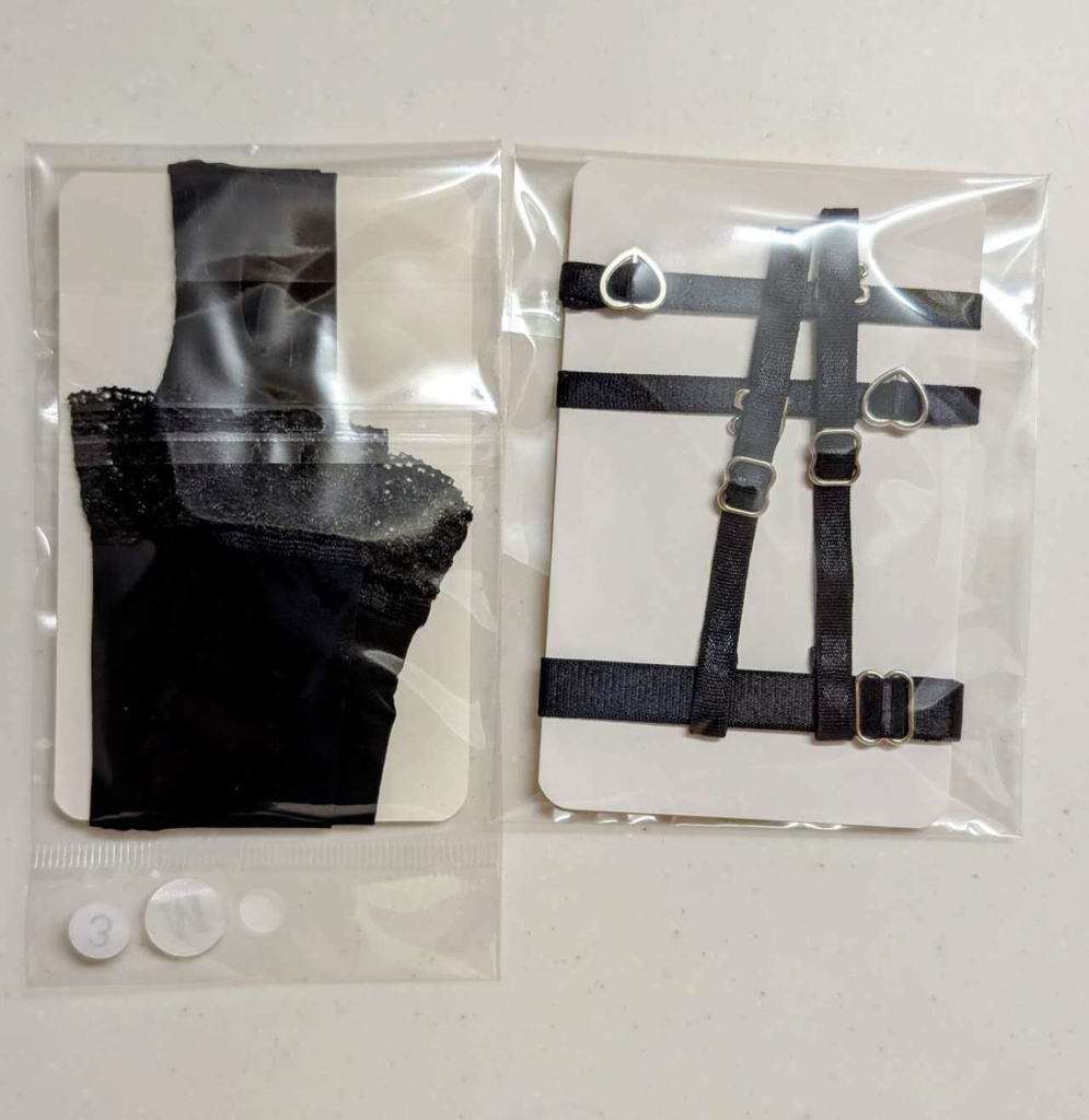 「Yomi」ドール用ストッキング3点セット(黒)