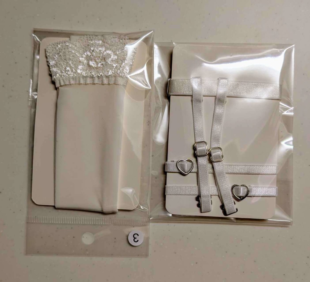 「Yomi」ドール用ストッキング3点セット(白)