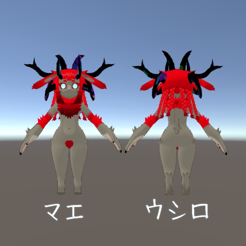 オリジナル3Dモデル 「黙示録のケモっ子」