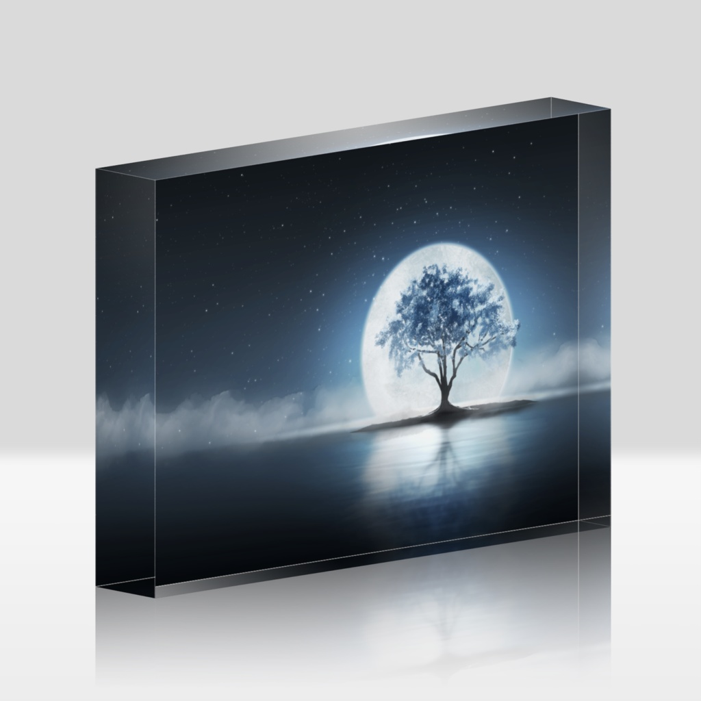 白月の樹(アクリルブロック)