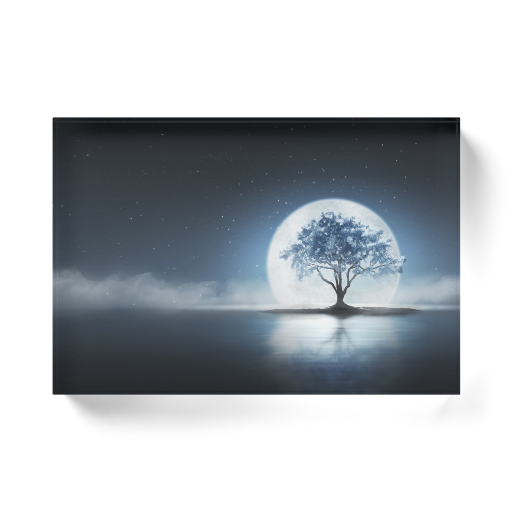 白月の樹(アクリルブロック)