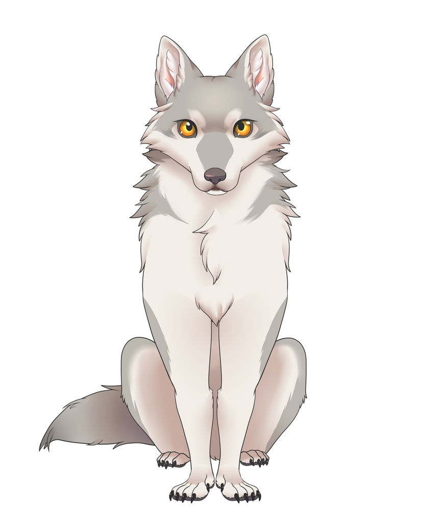 【FaceRig/Animaze/VtuberStudio対応】オオカミ 白黒色変え可能【Live2Dアバター】