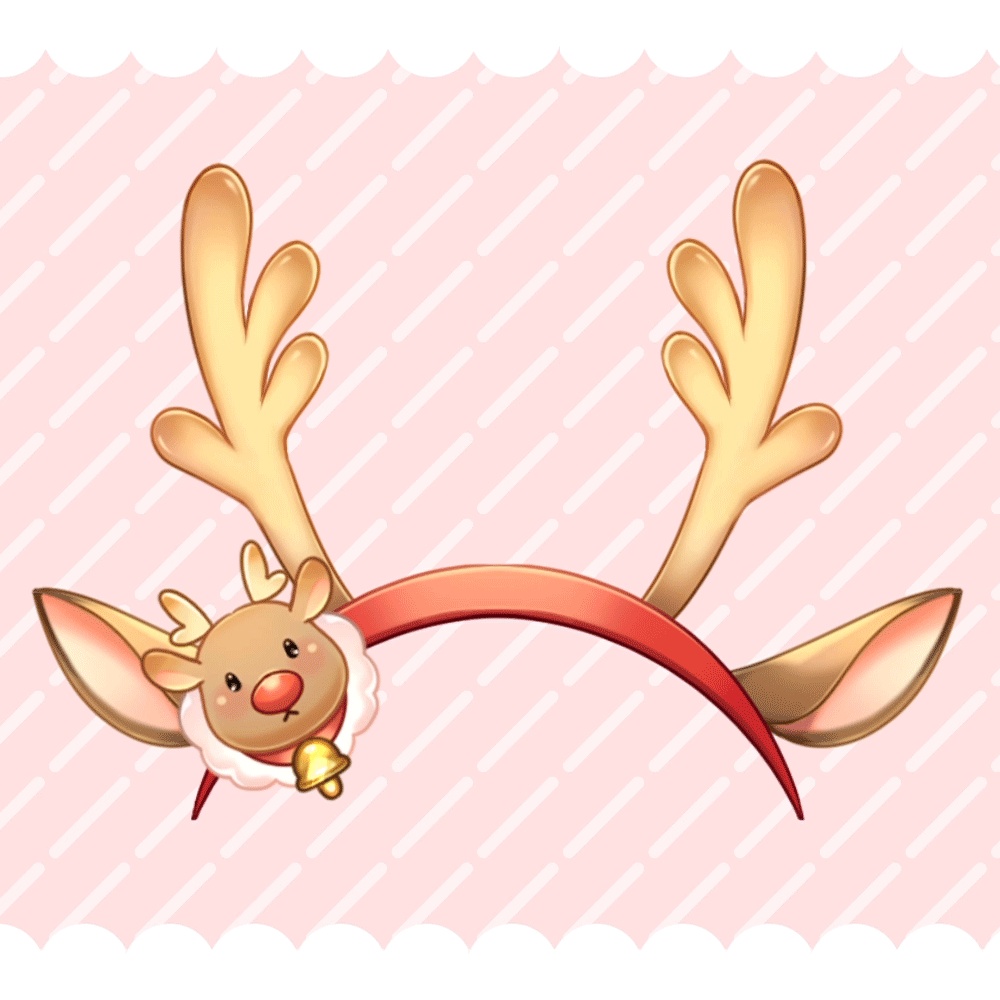 【VTSアクセサリー】チャームが選べる!トナカイのカチューシャ