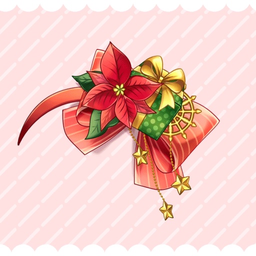 【VTSアクセサリー】大きなリボンとポインセチアのカチューシャ