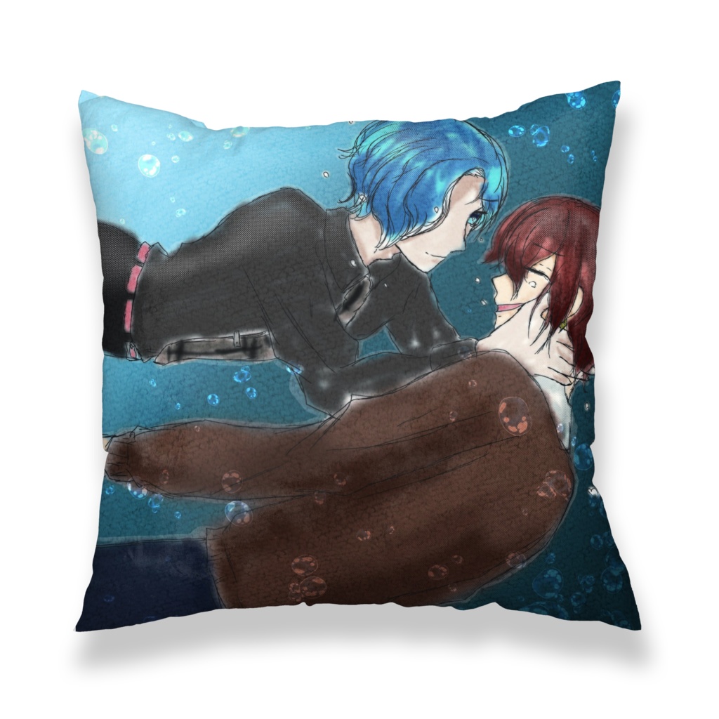 純&シラベ(表) 謎島友♀(裏) クッションカバー