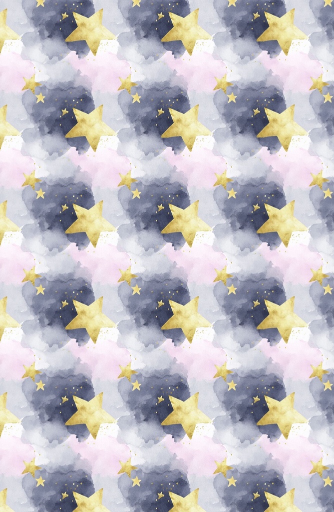 琥珀×宝石トーン 星と惑星のシームレスパターン12種|Celestial Chic Vol.2 Gilded Twilight