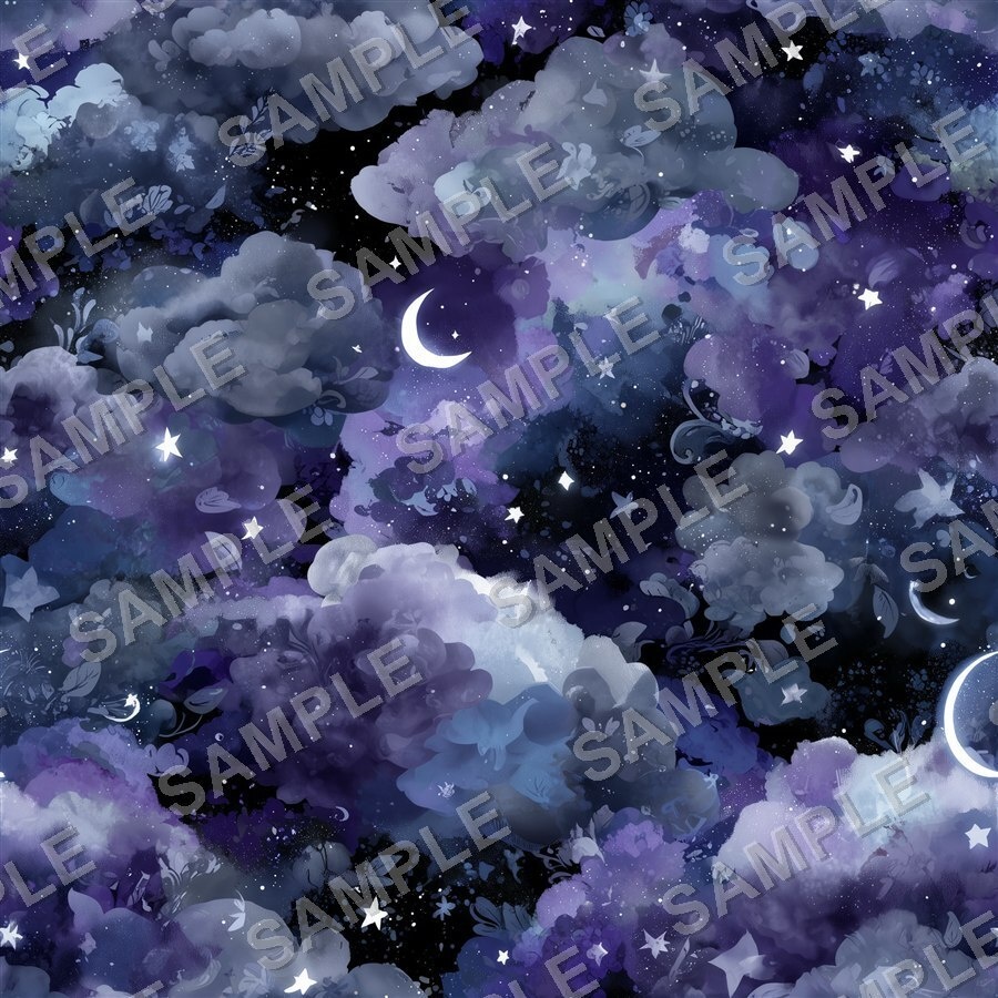 琥珀×宝石トーン 星と惑星のシームレスパターン12種|Celestial Chic Vol.2 Gilded Twilight