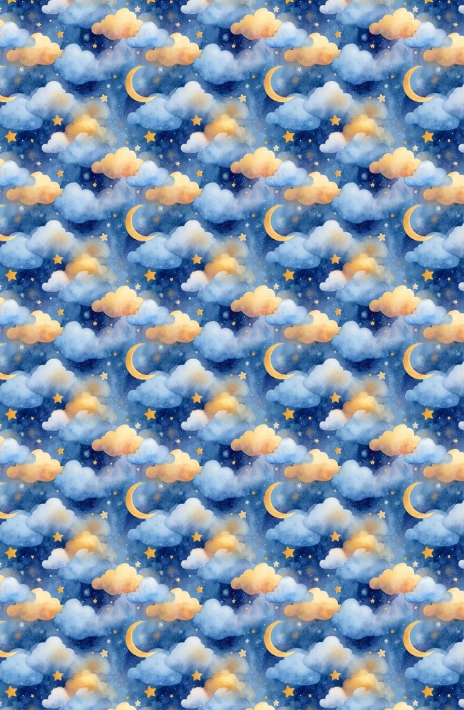 紺×紫の星雲と星座 シームレスパターン12種|Celestial Chic Vol.3 Navy Nebula