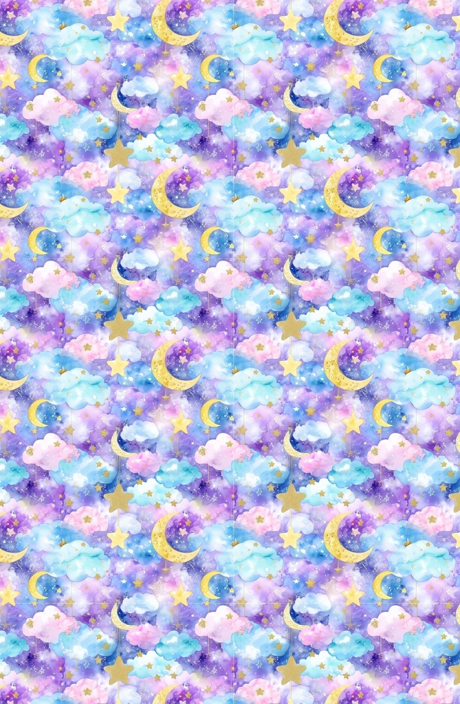 紺×紫の星雲と星座 シームレスパターン12種|Celestial Chic Vol.3 Navy Nebula