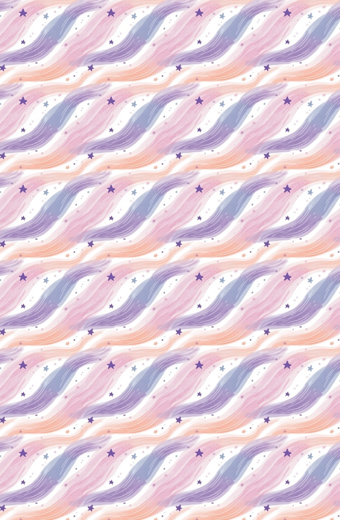 レインボー×パステル 雲と星と月のシームレスパターン12種|Pastel Celestial Vol.1 Cotton Candy Sky