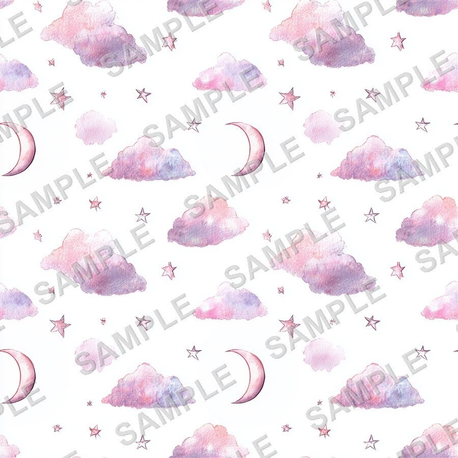 淡いパステルカラーの月相と星柄12種|Pastel Celestial Vol.2 Dreamy Moonlight
