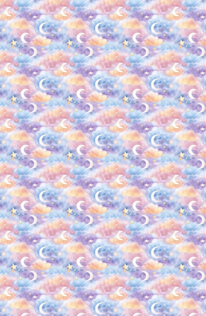 淡いパステルカラーの月相と星柄12種|Pastel Celestial Vol.2 Dreamy Moonlight