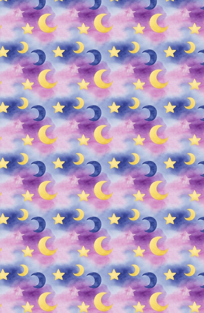 サンセットピンク×ゴールドの星と月柄12種|Pastel Celestial Vol.3 Pastel Twilight