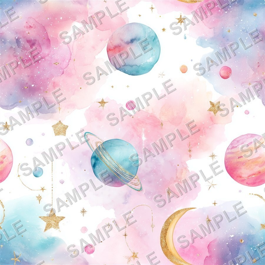 サンセットピンク×ゴールドの星と月柄12種|Pastel Celestial Vol.3 Pastel Twilight