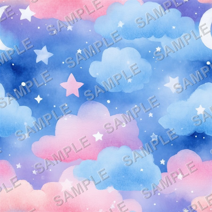 サンセットピンク×ゴールドの星と月柄12種|Pastel Celestial Vol.3 Pastel Twilight