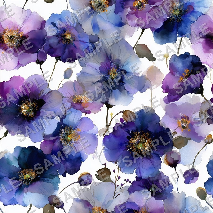 ベリー×プラムの大胆な花柄24種│BoldBlooms Vol.2 BerryPlum