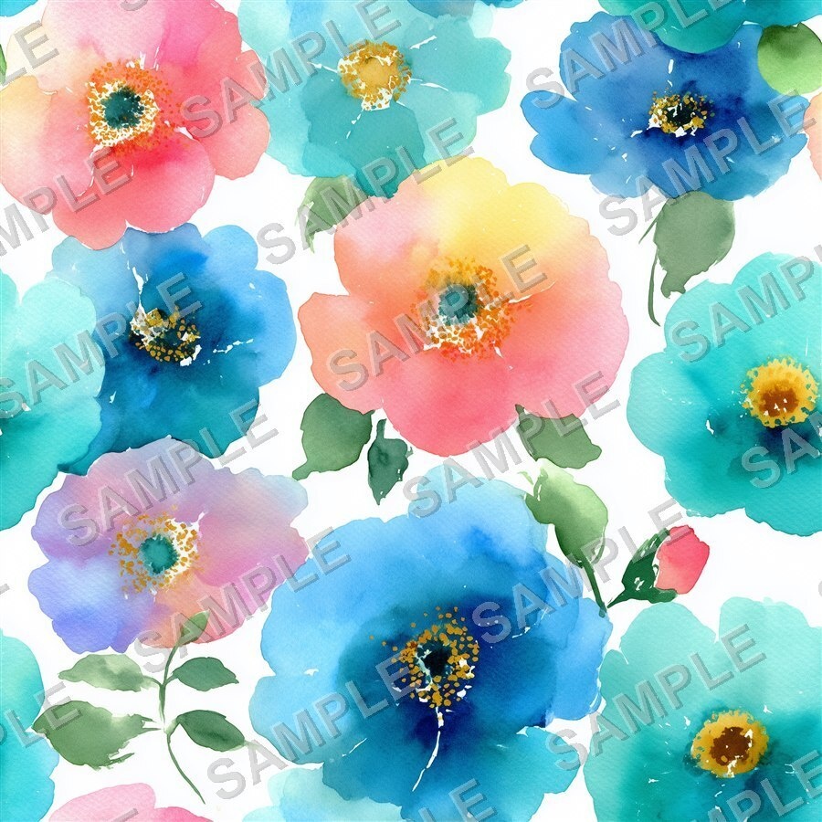 ビビッドレインボーの大胆な花柄24種│BoldBlooms Vol.3 Rainbow