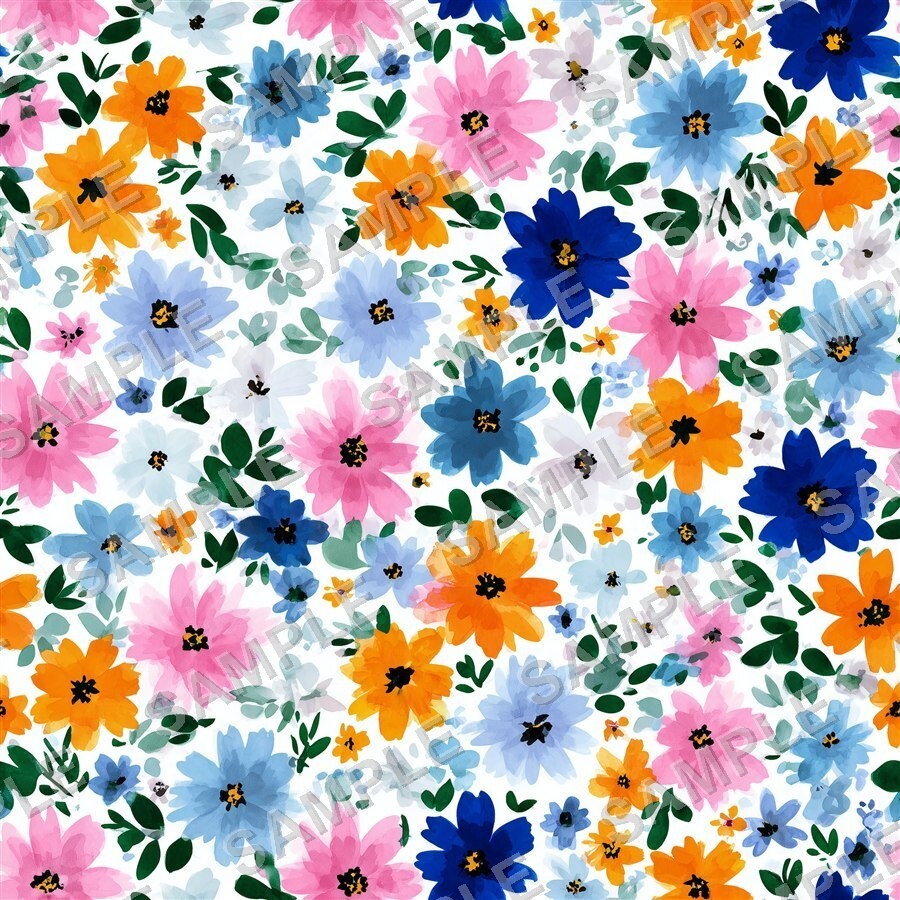 ビビッドレインボーの大胆な花柄24種│BoldBlooms Vol.3 Rainbow