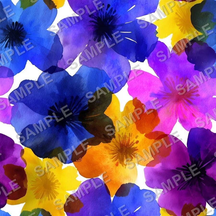 ビビッドレインボーの大胆な花柄24種│BoldBlooms Vol.3 Rainbow