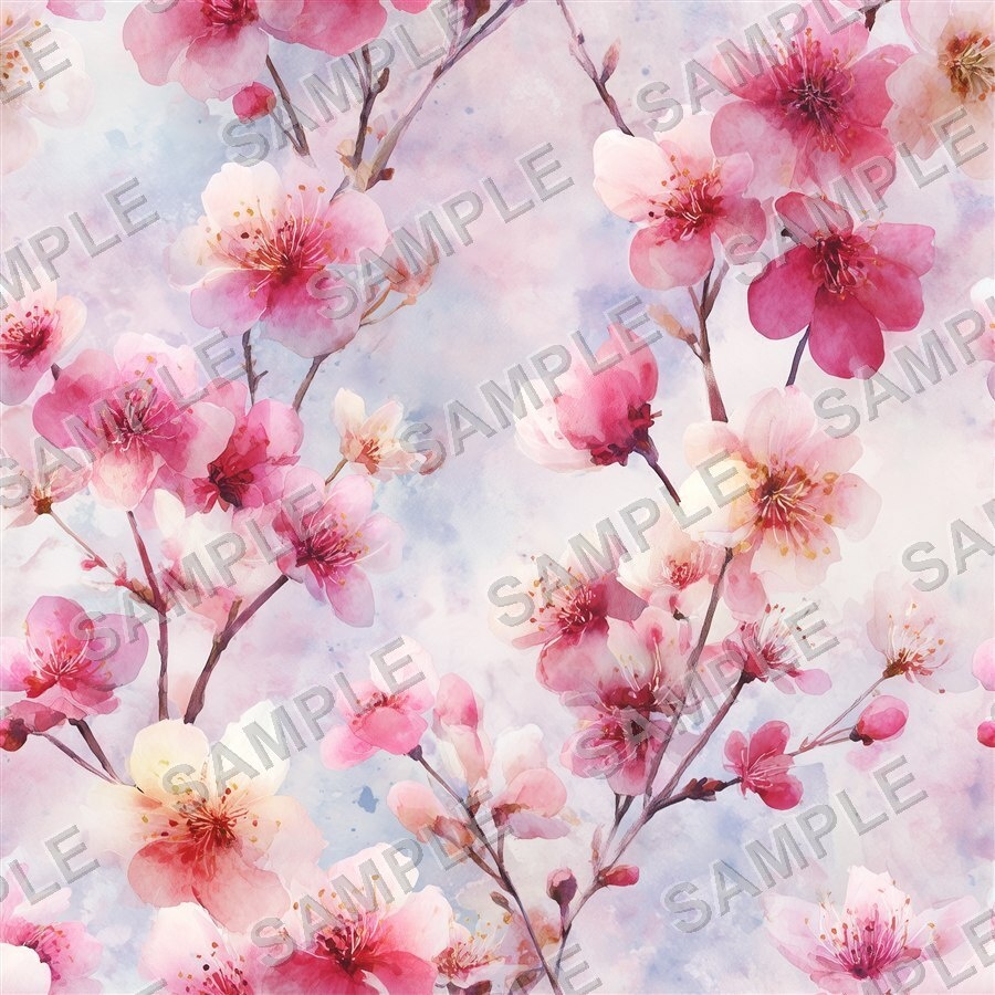 淡い桜柄デジタルペーパー24種|CherryBlossom Vol.1 PetalWhisper