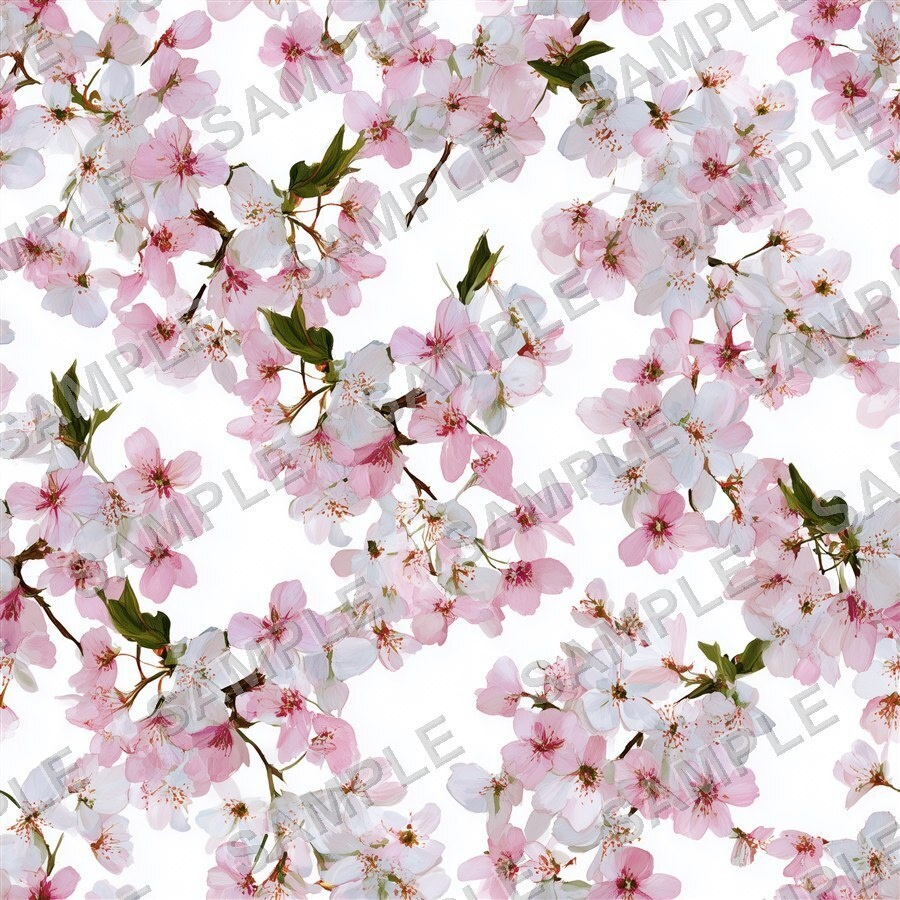淡い桜柄デジタルペーパー24種|CherryBlossom Vol.1 PetalWhisper