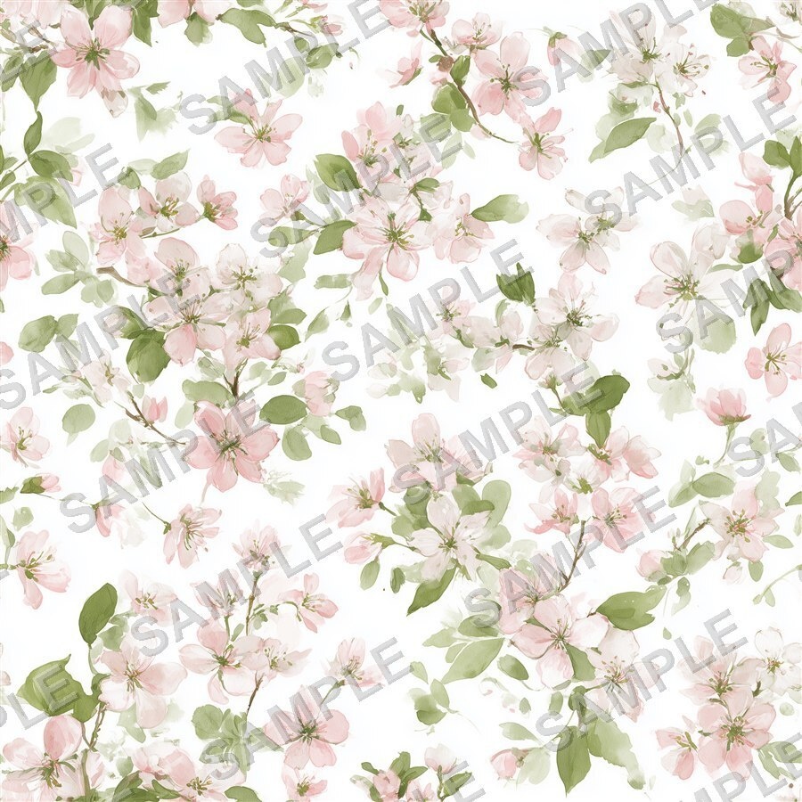 淡い桜柄デジタルペーパー24種|CherryBlossom Vol.1 PetalWhisper